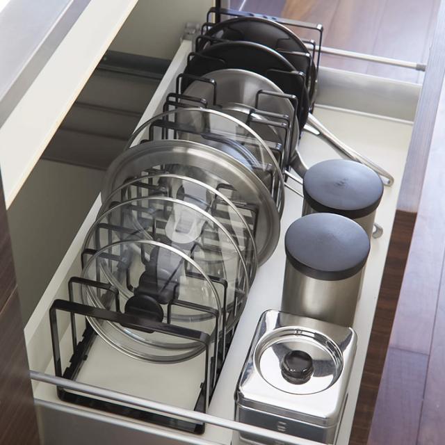 tower シンク下 フライパン＆鍋蓋スタンド