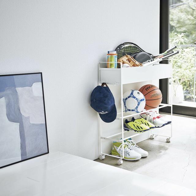 tower キャスター付き 玄関収納ラック