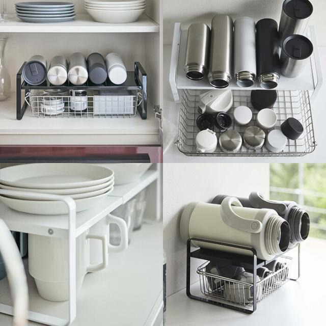 伸縮収納ラック 2段 タワー