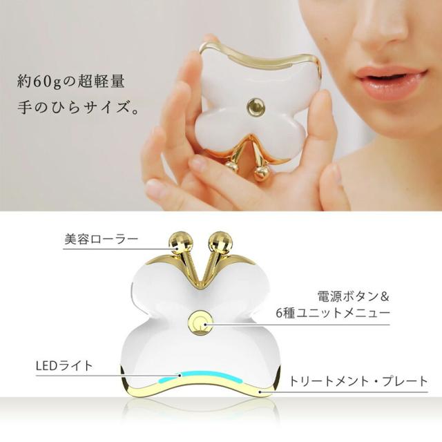 FASCINATE ポータブル電動美顔ローラー＆美顔器 蝶花デュエッフェ