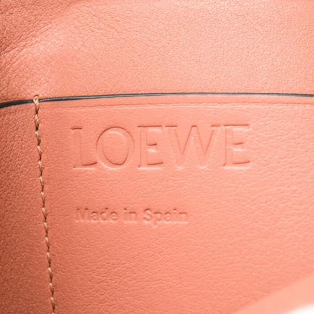 【Bランク】 ロエベ LOEWE トライフォールド ウォレット ソフトグレインカーフ (レザー) 124.12AB41 三つ折り財布 かぶせ蓋 ミディアムウォレット ミニ財布 レディース ライトオーツ (ベージュ) / ハニー (オレンジ ) 正規品 中古 mbl16022