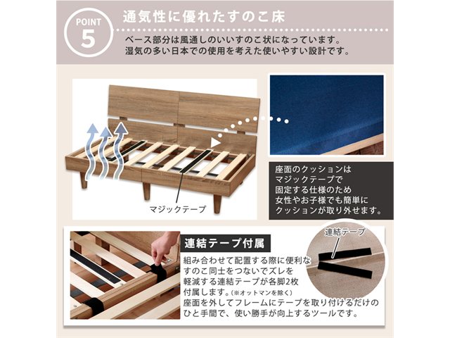 通気性に優れたすのこ床