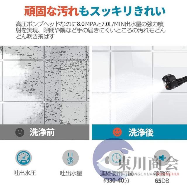 高圧洗浄機 コードレス 充電式 マキタ バッテリー互換 強力 6IN1ノズル 8.0MPa 高圧洗浄 軽量 低騒音 電動工具 家庭用 洗車 外壁掃除 2025新品