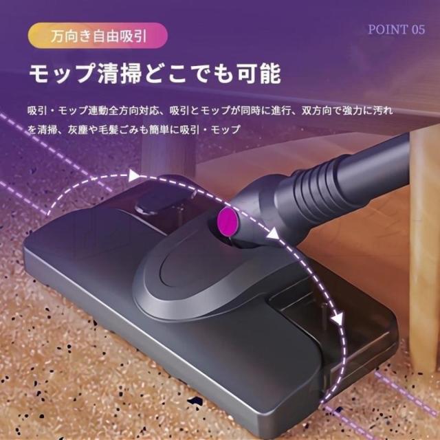 掃除機 コードレス 32000pa ハンディー クリーナー 強力吸引 0.98kg サイクロン式 充電式 軽量 静音 小型 スティック型 コンパクト 家庭用 省エネ USB モップ