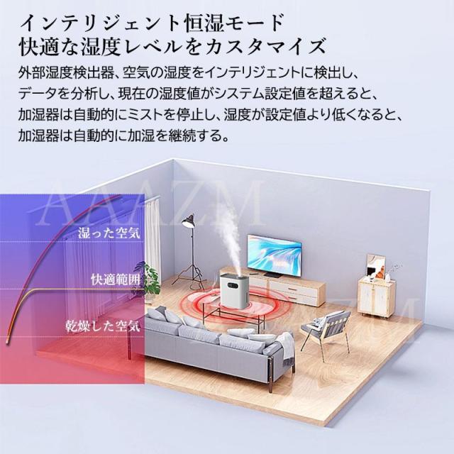 加湿器 大容量 6.5L 卓上 おしゃれ 静音 スチーム式 スチーム加湿器 上から給水 省エネ 小型 卓上加湿器 コンセント給電 アロマ対応 寝室 オフィス