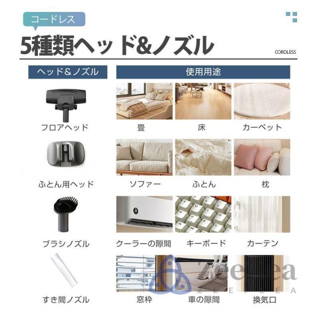 掃除機 コードレス 軽量 強力吸引 ダニ駆除 充電式 多機能 1.3kg 安い コードレス掃除機 高性能 自立 家庭用 サイクロン式 クリーナー 静音 省エネ 一人暮 車用