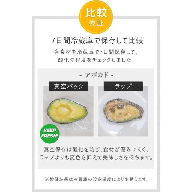 真空パック機 フードシーラー 専用袋不要 家庭用 コードレス USB充電式 汁気物 幅40cm×奥行8.5cm×高さ7cm 吸引力 -60kPa 真空保存