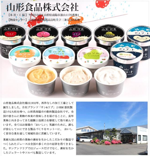 山形県出荷 サン＆リブ アイスクリーム