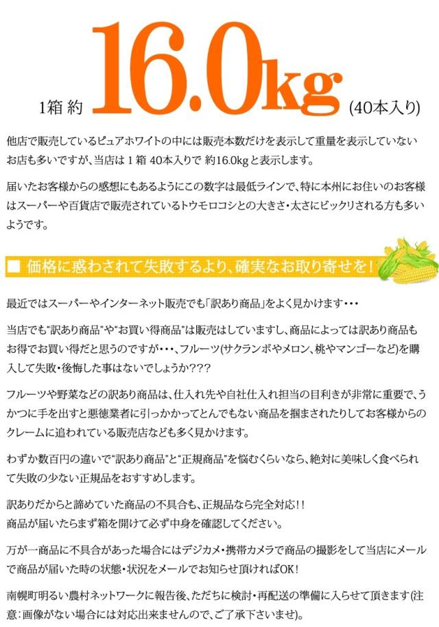北海道産 南幌町とうもろこし あまいんです