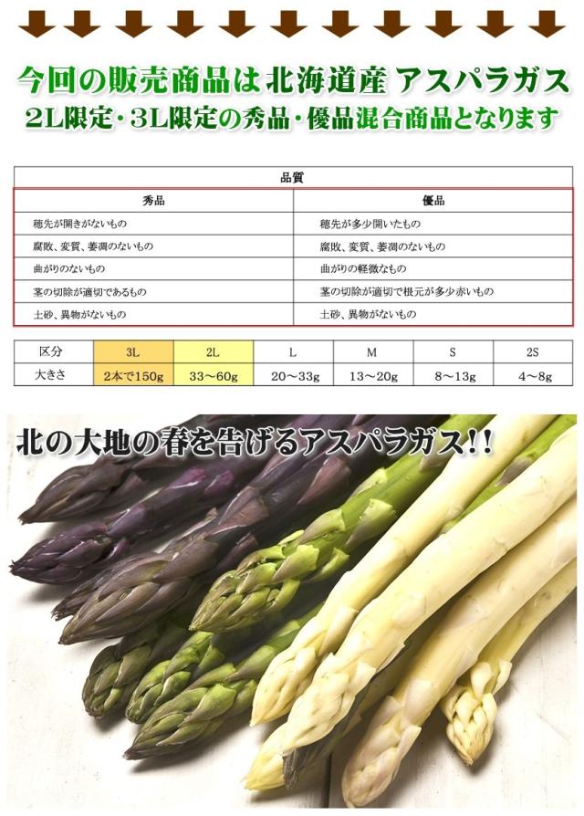 北海道産 アスパラガス グリーンアスパラ
