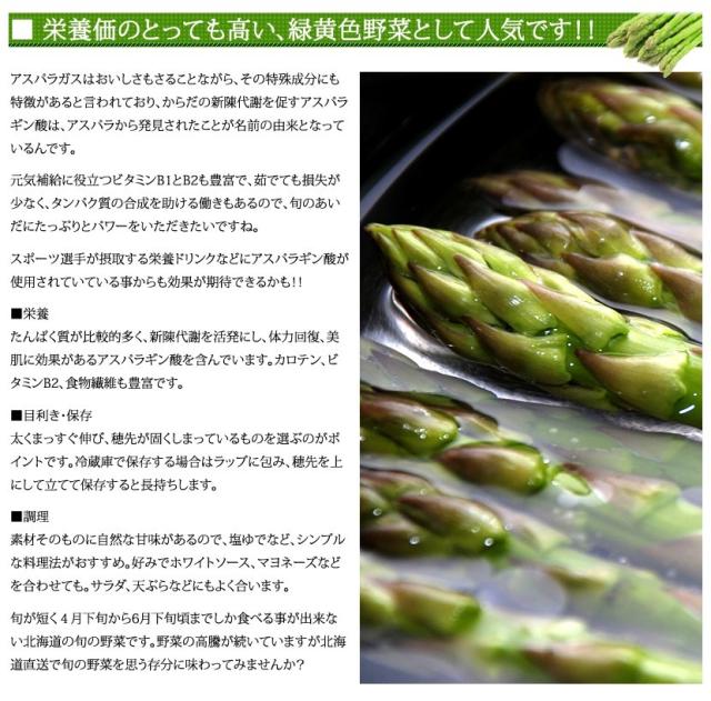 北海道産 アスパラガス グリーンアスパラ