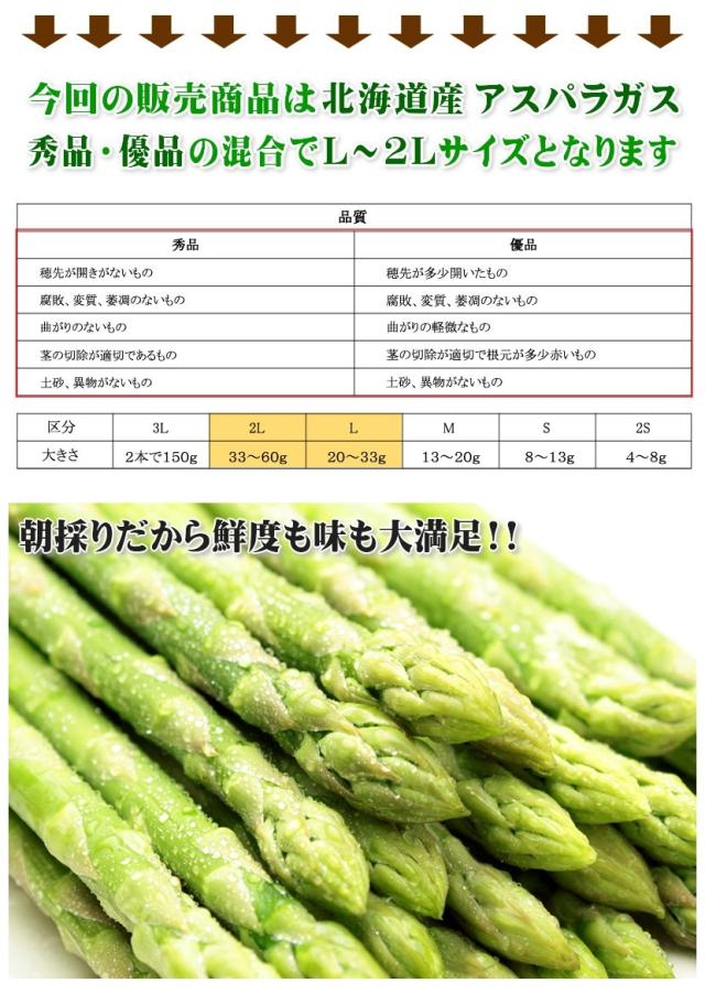 北海道産 アスパラ 夏アスパラ