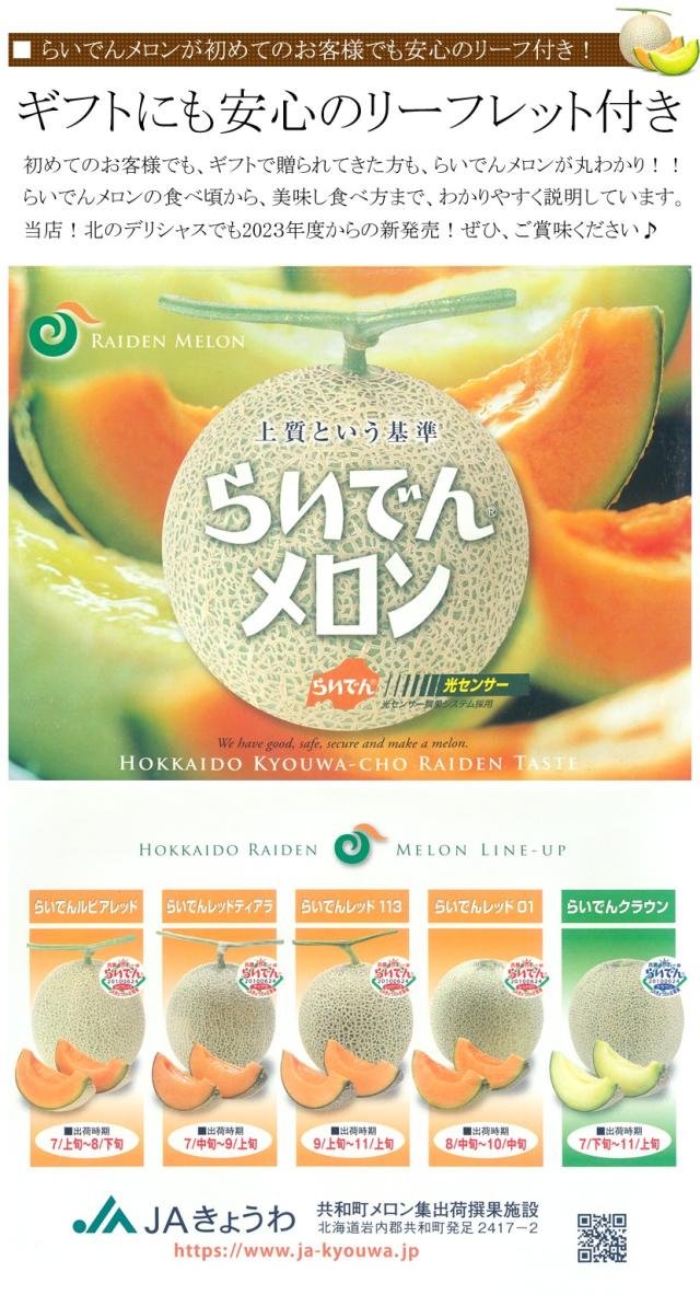 北海道産 らいでんメロン