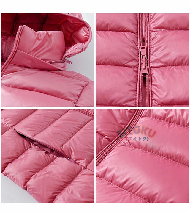 ダウンコート ダウンジャケット レディース 収納付き ロン丈 軽量 薄型