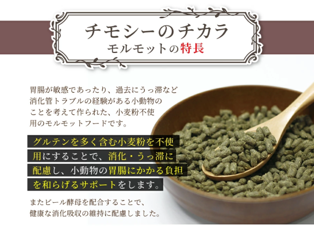 チモシーのチカラ モルモットフード 特徴