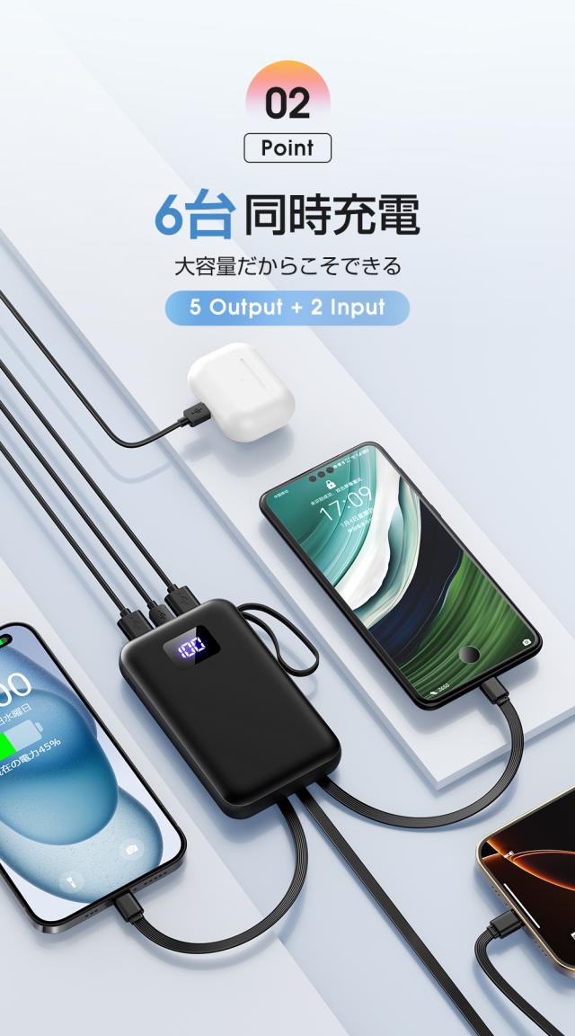 モバイルバッテリー 大容量 