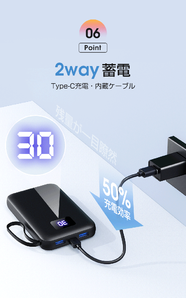 モバイルバッテリー 大容量 