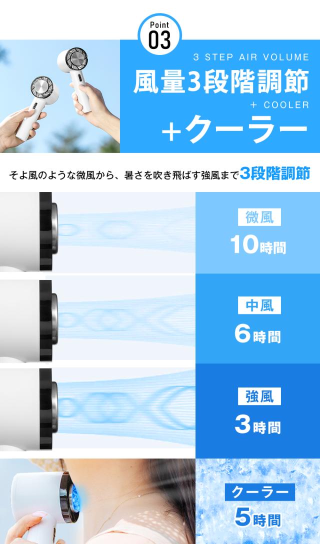 手持ち扇風機 軽量 涼感 冷感 インナー 肌荒れ 蒸れ
