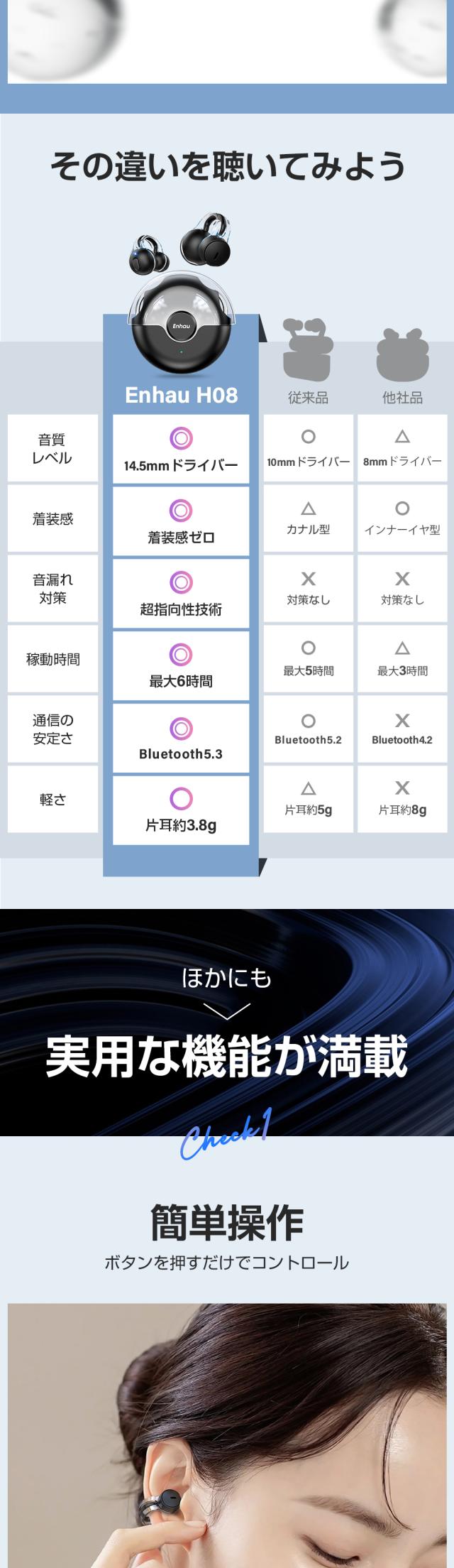 ワイヤレスイヤホン Bluetooth イヤホン 