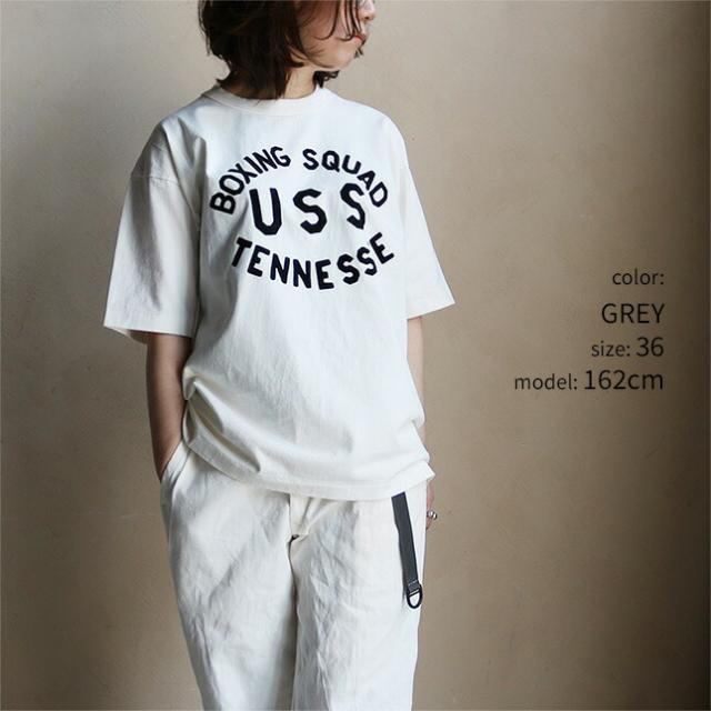 A.G.SPALDING&BROS 天竺 グラフィック Tシャツ USS  |  A.G. スポルディング＆ブロス メンズ カジュアル  ホワイト グレー ブラック 日本製 231011 241004