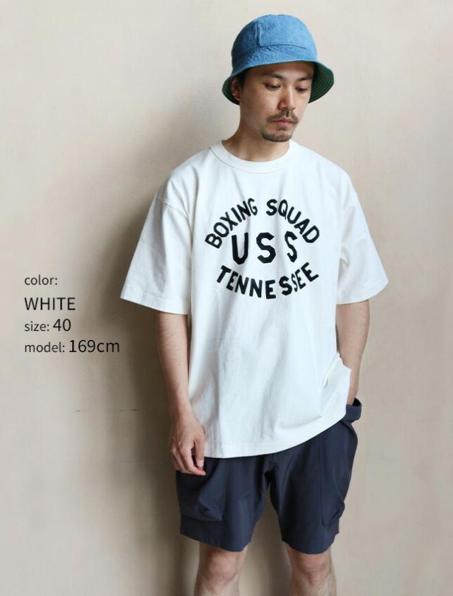 A.G.SPALDING&BROS 天竺 グラフィック Tシャツ USS  |  A.G. スポルディング＆ブロス メンズ カジュアル  ホワイト グレー ブラック 日本製 231011 241004