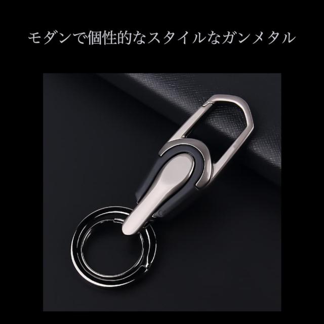 JOBON キーホルダー 亜鉛合金 ダブルリング zb8785