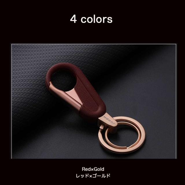 JOBONキーホルダーメンズ車スマートキーキーチェーンキーリング家鍵カギ金属ステンレスマイクロファイバーレザー男性おしゃれシンプル人気デザイン