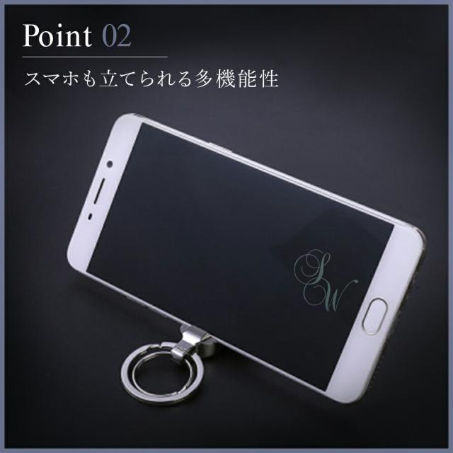 キーホルダー メンズ おしゃれ キーリング スマホスタンド かっこいい
