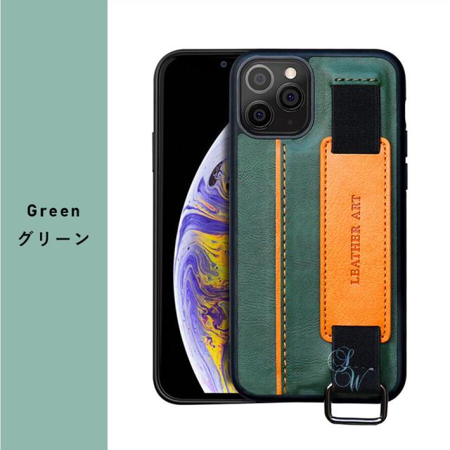 ハンドベルト付きiPhoneケース iPhone 12 mini カバー iPhone 12 Pro Max シンプル