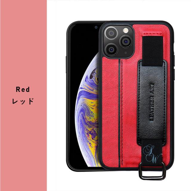 ハンドベルト付きiPhoneケース iPhone 12 mini カバー iPhone 12 Pro Max シンプル