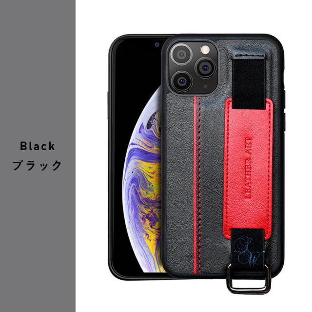 ハンドベルト付きiPhoneケース iPhone 12 mini カバー iPhone 12 Pro Max シンプル