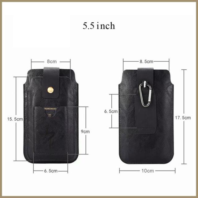 PUレザー縦型スマホポーチ 本革 レザー メンズ 高級