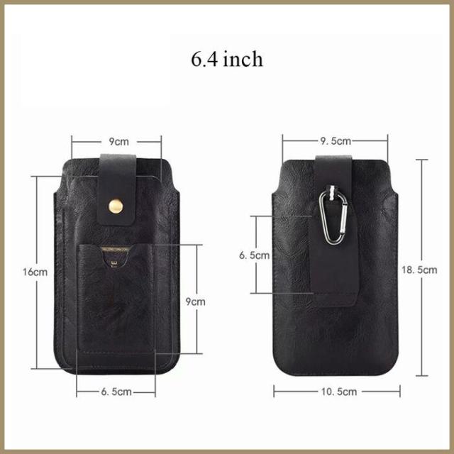 PUレザー縦型スマホポーチ 本革 レザー メンズ 高級
