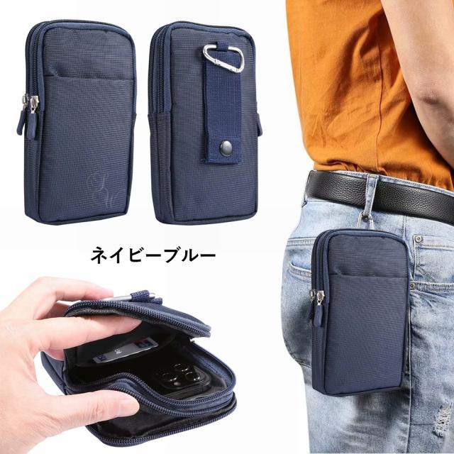 縦型スマホポーチ ウエストポーチ カジュアル ナイロン メンズ 男性 大人 おしゃれ
