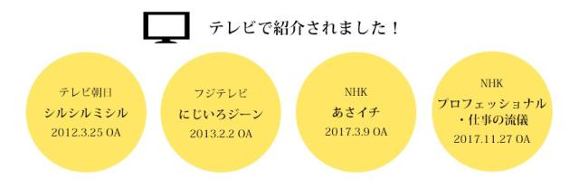 テレビで紹介されています