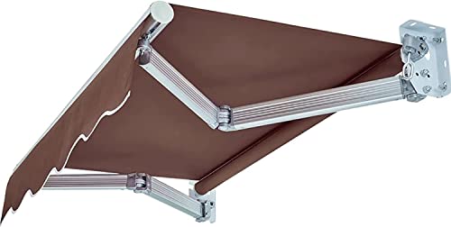 オーニングシェード日除けシェード，DIYキットパティオ手動格納式キャノピーオーニングアンチUVおよび防水折錦アウトドアオーニングアルミ合金サン3*1.5m