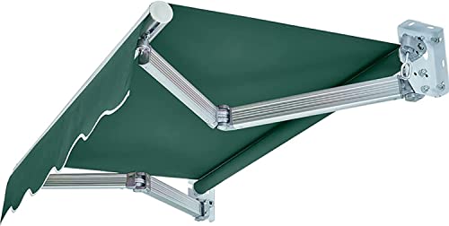 オーニングシェード日除けシェード，DIYキットパティオ手動格納式キャノピーオーニングアンチUVおよび防水折錦アウトドアオーニングアルミ合金サン3*1.5m