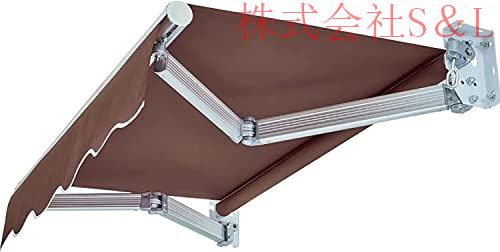 オーニングシェード日除けシェード，DIYキットパティオ手動格納式キャノピーオーニングアンチUVおよび防水折S＆Lアウトドアオーニングアルミ合金サン3*1.5m