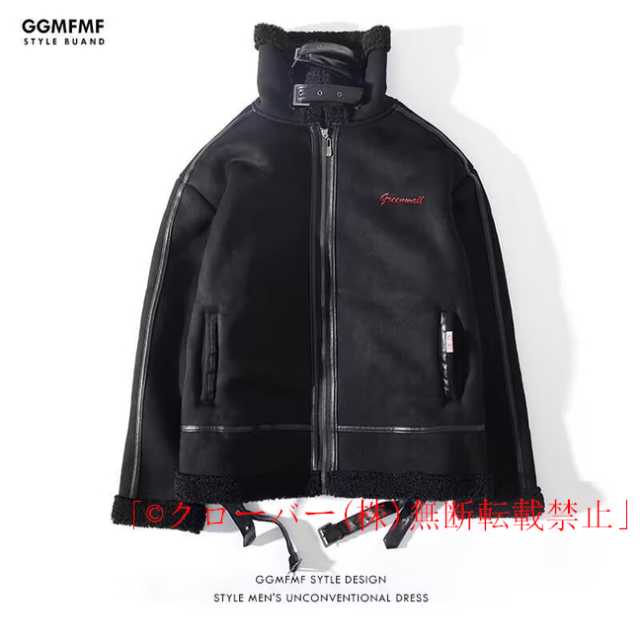 ムートンコート メンズ ムートンジャケット 裏ボア 裏起毛 ミリタリー