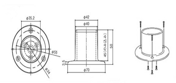 ベースソケット　納まり図