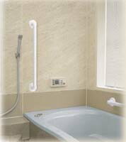 介護用手すりどこでも手すりI型浴室設置イメージ