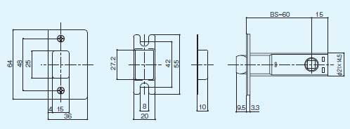 室内ドア交換用レバーハンドル錠サイズ