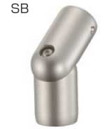 浴室屋外に取り付け可能な介護手すり部品アクア手すり支柱用エンドジョイント(継ぎ手) ショットブラスト