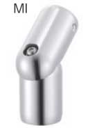 浴室屋外に取り付け可能な介護手すり部品アクア支柱用エンドジョイント(継ぎ手) 鏡面仕上げ