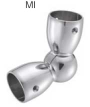 浴室屋外に取り付け可能な介護手すり部品アクアジョイント(継ぎ手) 鏡面仕上げ