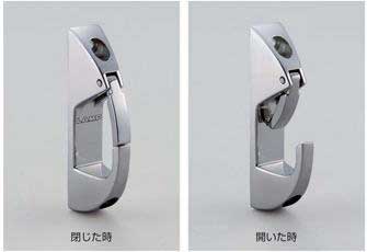 フック部がバネによる開閉するステンレス製リードフック