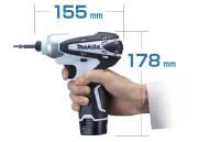 マキタ充電式電動ドライバーサイズ