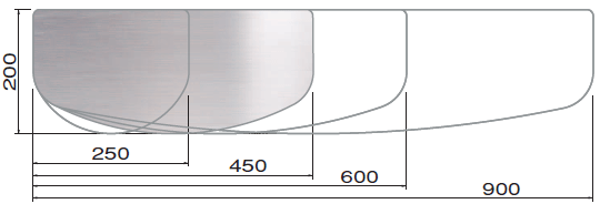 化粧棚板(壁面収納)ステンレス製棚板D型サイズ