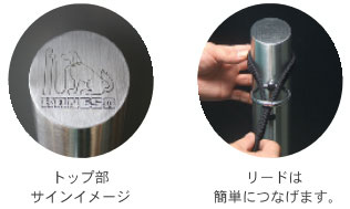 ペット(犬)用リードフックステンレス製ドッグポール使用イメージ