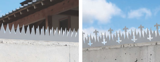 ミニフェンス忍び返しガードフェンス取り付けイメージ